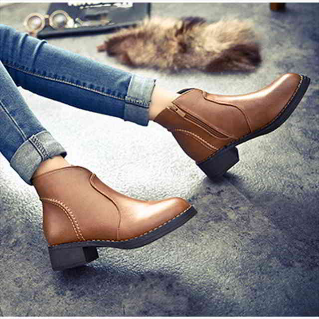 【即納】ブーティ ローヒール 歩きやすい 3cmヒール ショートブーツ レディースブール ラウンドトゥ ブーツ 痛くない 大きいサイズ 小さいサイズ 走れる 母 ママ 仕事 オフィス 通勤 デート カ