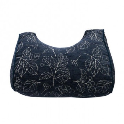 シェニールジャガード よりかかりクッション ブラン 55×35×25cm ネイビー 1211790191001