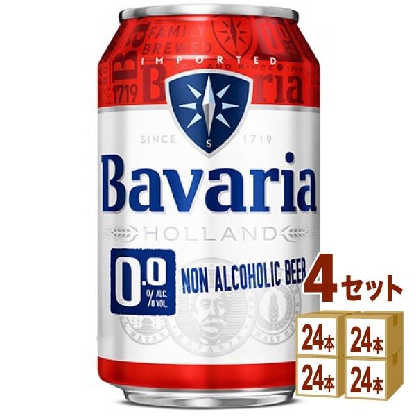 ノンアルコールビール Bavaria ババリア 0.0% 缶 沢の鶴 330ml 4ケース (96本) ノンアルコールビール