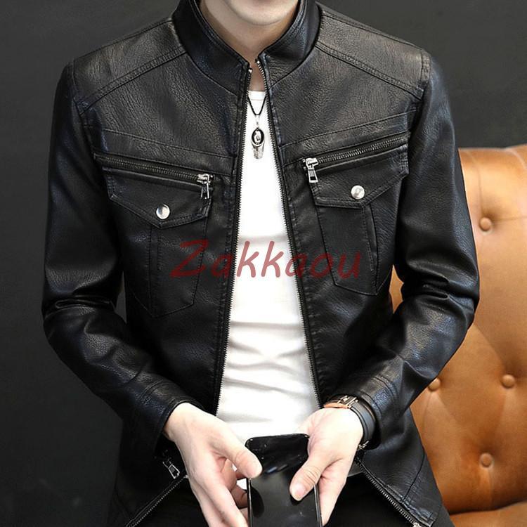 メンズ革ジャン 秋冬　レザージャケット 合わせやすい ライダースジャケット バイクウェア シングル 防寒防風 お兄系