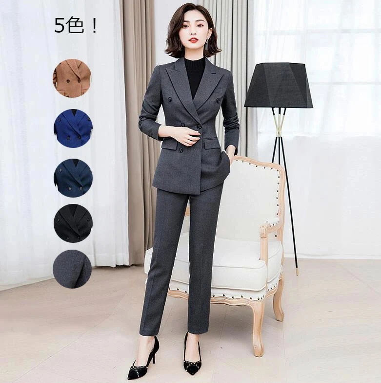 ハイエンド 洗えるスーツ 2点セットスーツ ビジネス ジャケット+パンツ フォーマル 通勤 OL オフィス 制服 春秋冬 着痩せ 20代30代40代 ママ 面接 パンツスーツ 無地 大人気 フォマール