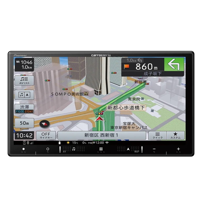 カーナビ 楽ナビ 7V型HD 2DIN AV一体型 メモリーナビ AVIC-RZ720