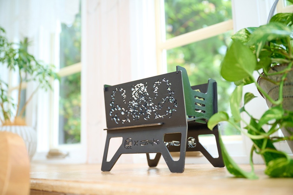 焚火台『風林火山』 200サイズ(塗装無し) 調理用鉄板付