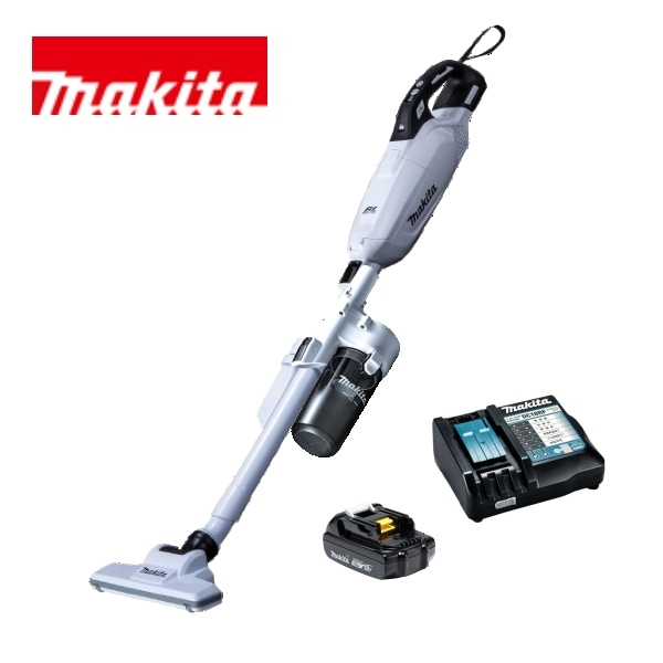 当店だけ！バッテリー充電器も1年保証! マキタ コードレス掃除機 18V 紙パック式 白 CL285FDZW+ ショートサイクロン + 軽量バッテリー + 急速充電器 充電式 クリーナー