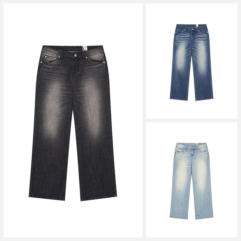 【KASHIKO】26SS HOTFIX STRAIGHT JEANS : 3COLORS