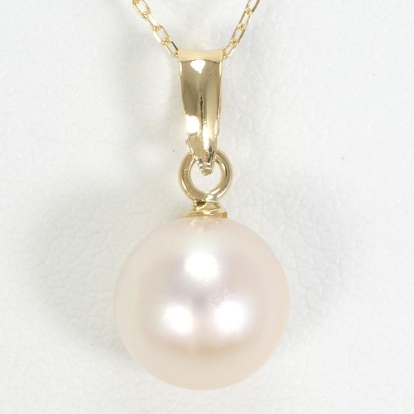 K18 YG イエローゴールド ネックレス パール(真珠) 約40cm ジュエリー 中古