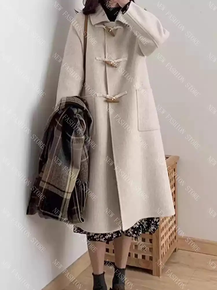 レディースミドル丈の秋冬新作韓系アウター-35