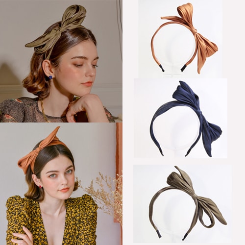エリスリボンヘアバンド SNSで人気 韓国ストリートファッション ヘアアクセサリー ヘアピン デイリーアクセサリー ストリートブランド 大学生ファッション