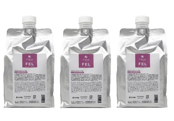エルコス（ELLCOS） Eセラップ FEL（旧 パワーフィーリング＋）1000g（1kg）詰替用（リフィル ) 3個セット トリートメント ダメージヘアケア 美容院 サロン 専売品 正規品 正規代理