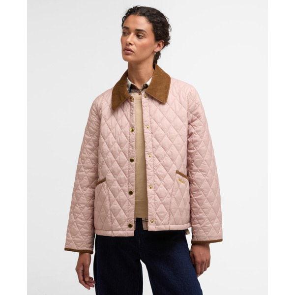 26SS 女性 ピンク Icons Cropped Liddesdale キルティングジャケット (URJU6E310P2)