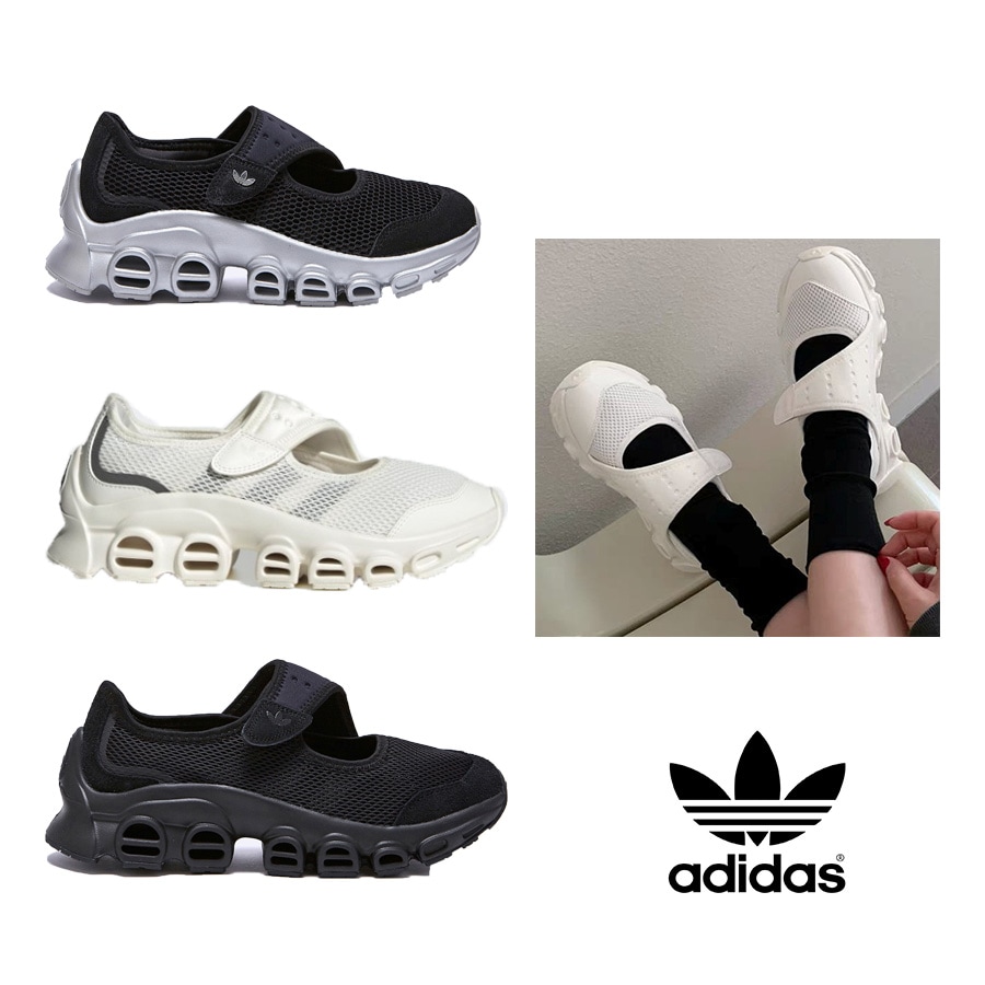 ADIFOM MEGAJANE W JP8117 JQ8245 JI2416 メガジェーン レディース ウィメンズ サンダル スニーカー シューズ メッシュ 厚底 ストラップ 無地 履きやすい 人気
