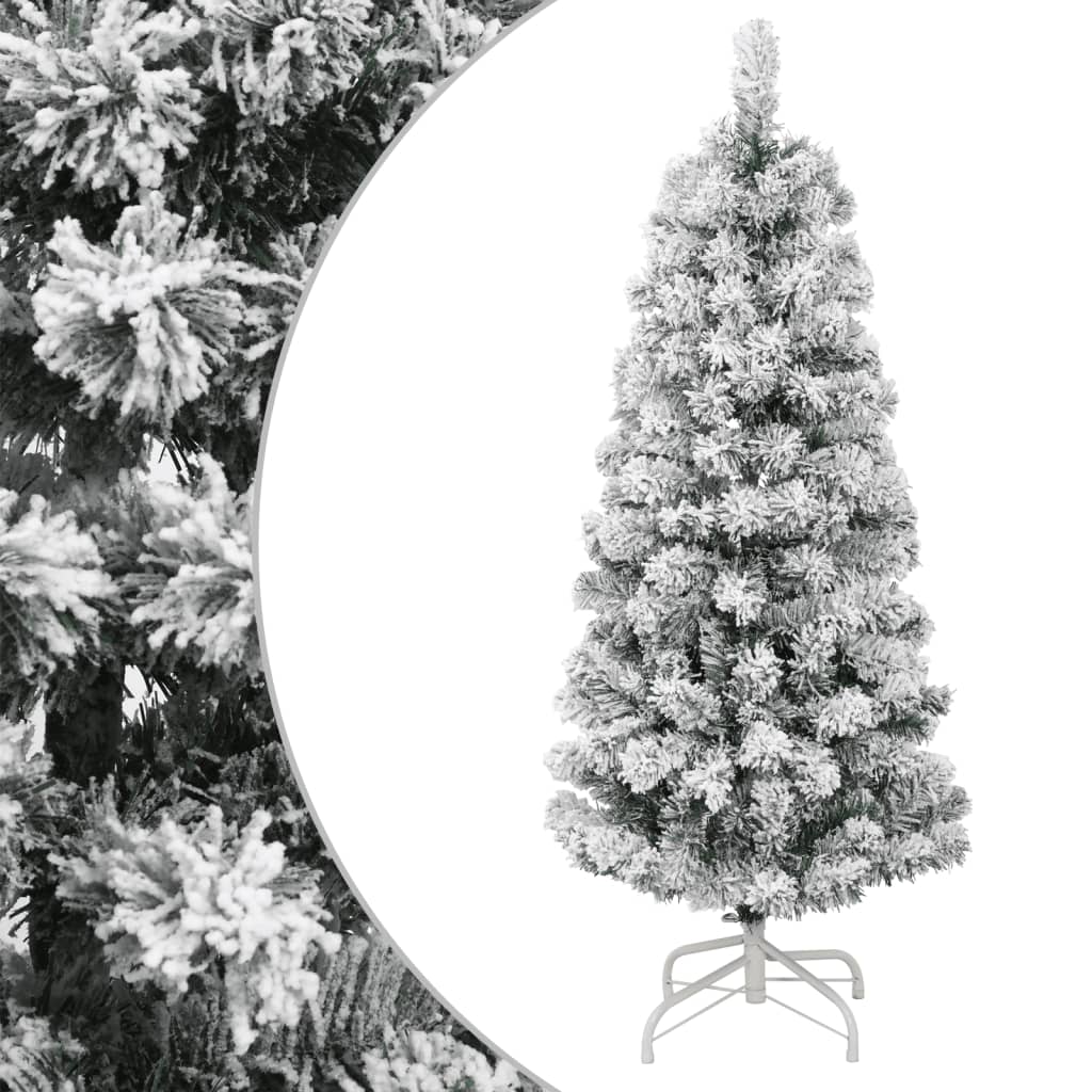 人工クリスマスツリー ヒンジ式 雪付き 150 cm