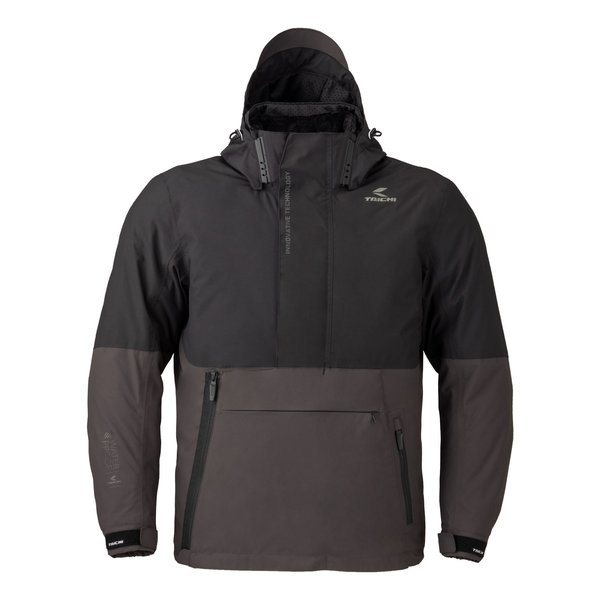 バイク用 モトレック オールシーズンパーカ チャコール/ブラック/Lサイズ RSJ733GY91L