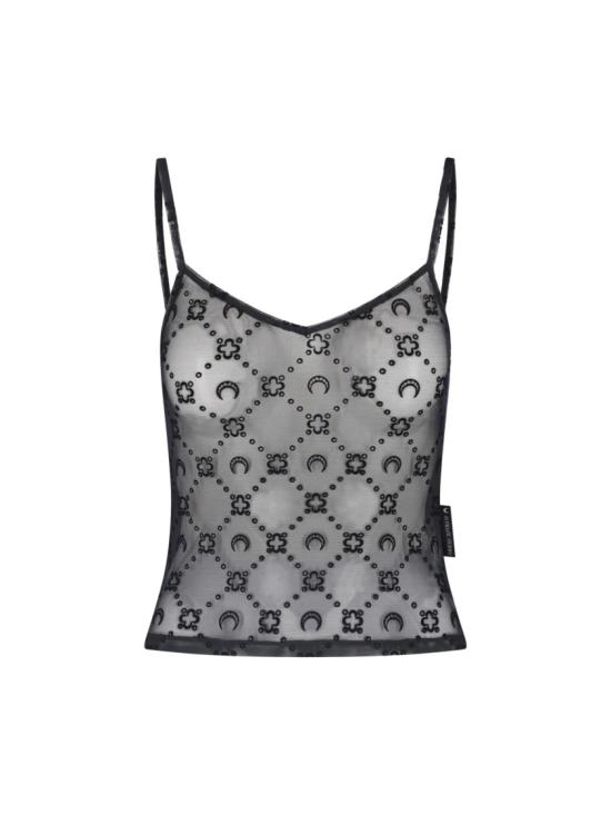 MARINE SERRE Women Tops WTO514A CJER0005BK99 Black