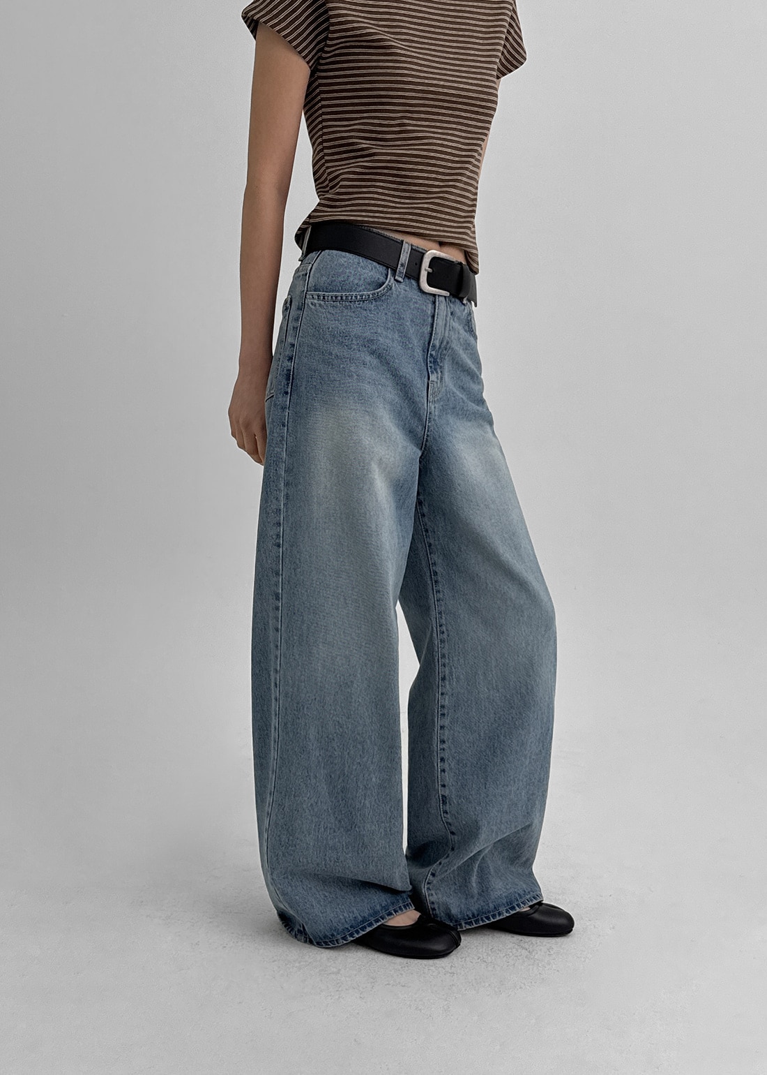 リロントウォッシュワイドデニムパンツ 6,985円