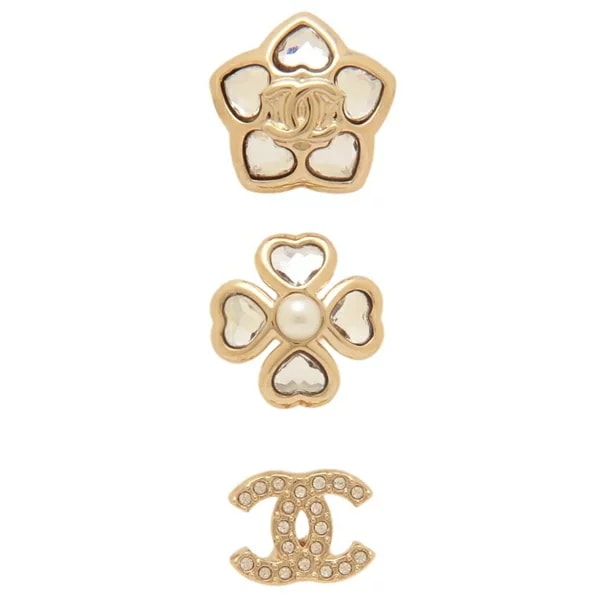 ピアス 花 フラワー ココマーク CCマーク ゴールド レディース ABG272 B21851 U3434