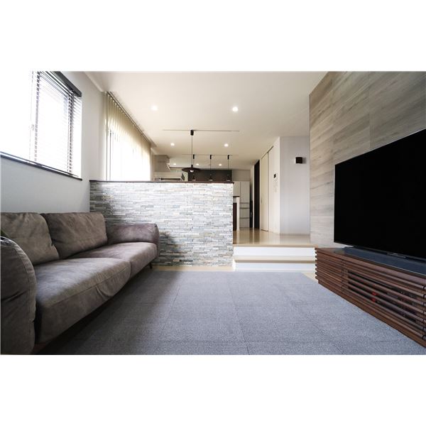 ラグタス スクエア タイルラグ GRY グレー [約50x50cm／10枚セット]