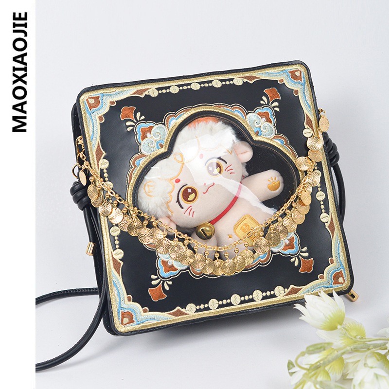 唐風包痛包猫さんオリジナル小食量痛包女包刺繍漢服包520プレゼント漢要素