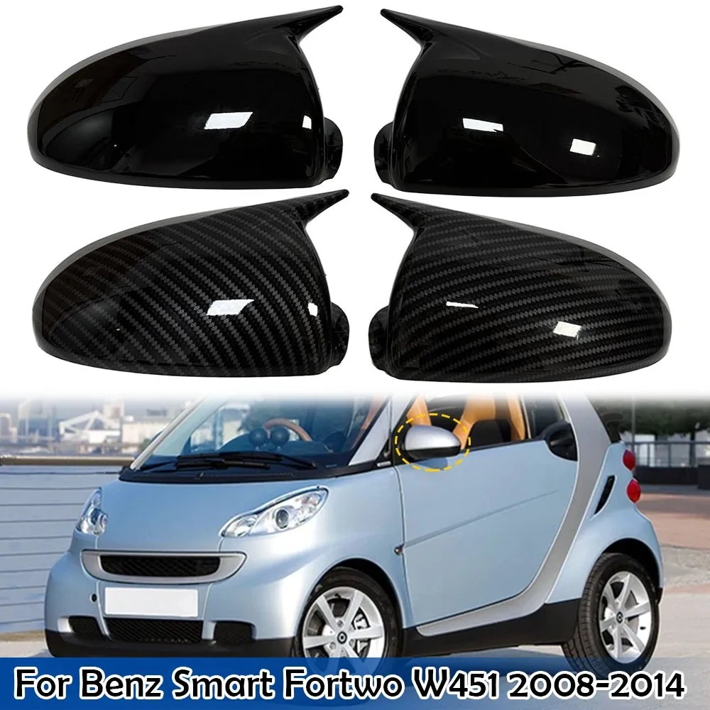 メルセデス・ベンツ スマート フォーツー W451 2008-2014 用 リアビュー サイドミラー カバー 外装 トリム デコレーション 2個セット 輸入品