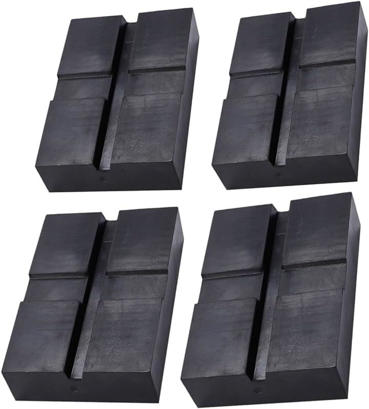 自動車整備 リフトブロック 超高耐久モデル リフト用ゴムブロック 40ｍｍ タイヤ交換 ラバー 溝付き リフトパッド ゴム製 リフトアップ 4個セット(ブラック)