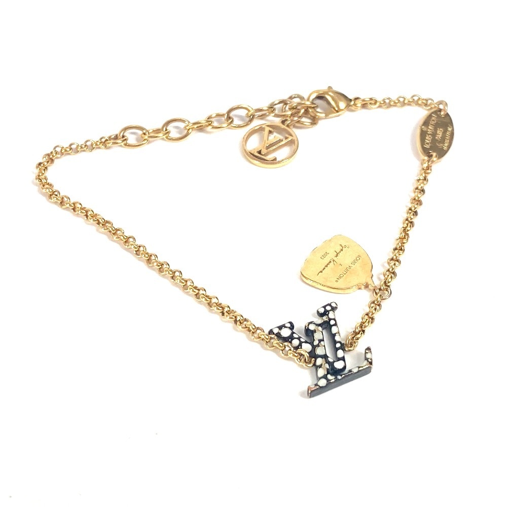 ブレスレット M0969A ブラスレ LVアイコニック LV×YK 草間彌生コラボ 水玉 パンプキン アクセサリー チェーン メタル ブラック