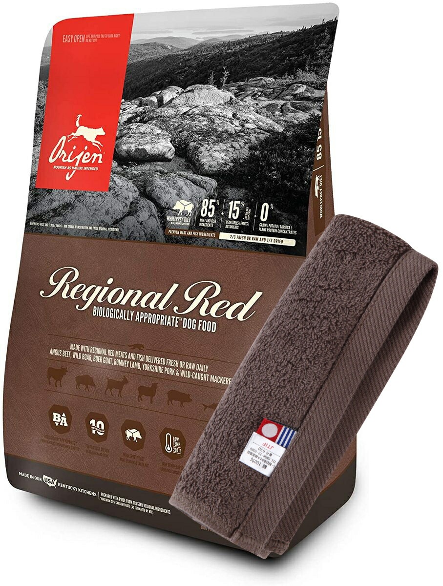 【プレゼント付】【正規品】オリジン レジオナルレッド ドッグ 2kg【犬想いオリジナル今治ハンドタオルセット】【タオルカラー モカ】