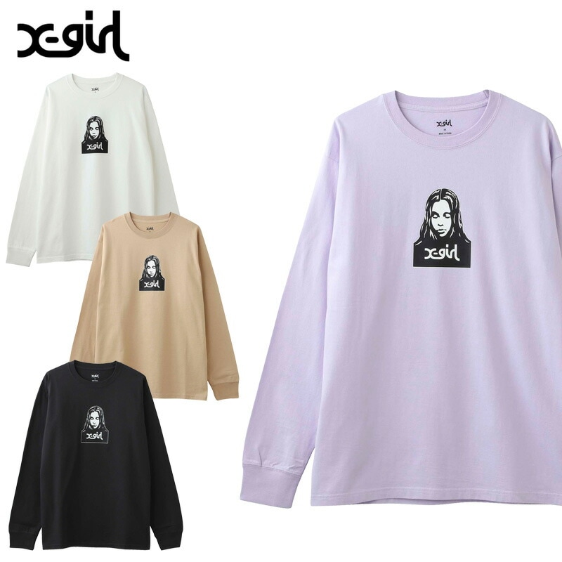 エックスガール FACE L/S TEE 長袖Tシャツ ロンT レディース カットソー トップス[AA]