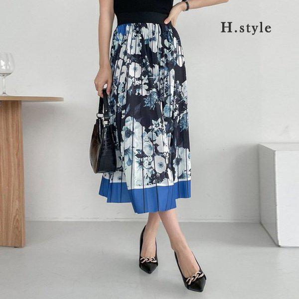 HスタイルJBハナスカート/春新商品/ロングスカート/SK/スカート/フレア/フレア/プリーツ/シャーリング/Aライン/Hライン