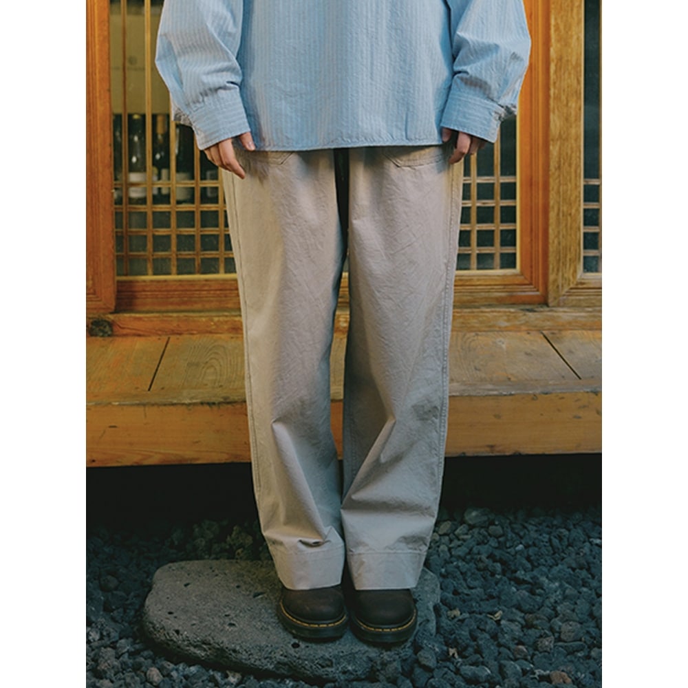 KAPPY DESIGN ワンタックワイドファティーグパンツベージュ