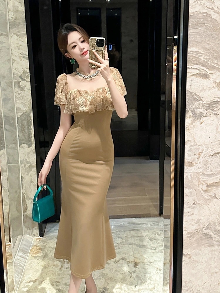 【JY.上品】 2025夏 ワンピース ドレス パーティー キャバ 大人 同窓会 披露宴 卒業式 結婚式 演奏会 ウェディング 二次会 メガ割 04 5,575円