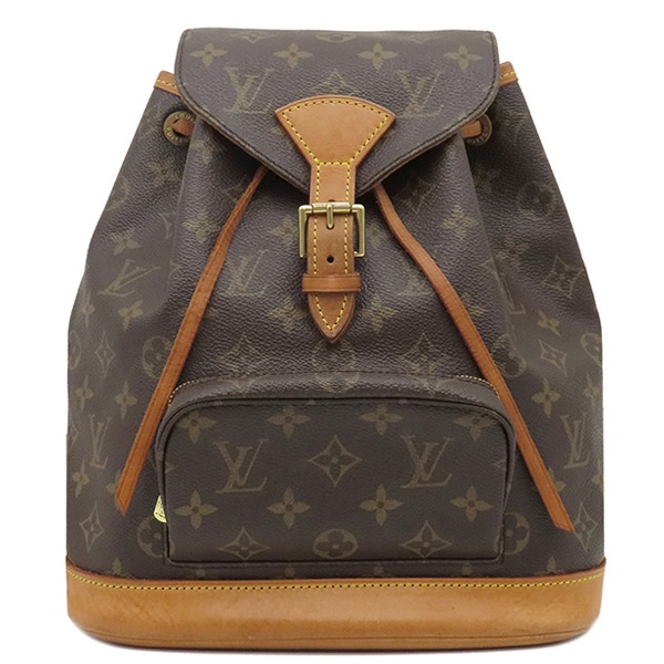 ルイヴィトン LOUIS VUITTON リュック・デイパック モンスリ MM モノグラムキャンバス モノグラム ゴールド金具 茶 バックパック M51136 SP0081【中古】