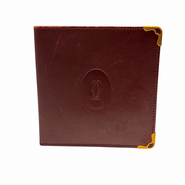 カルティエ マストライン ボルドー 札入れ 2つ折り長財布 レディース 【中古】 5,681円