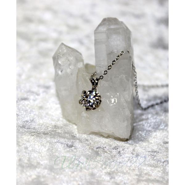 モアサナイト(moissanite) 1ct のネックレス TypeA S925