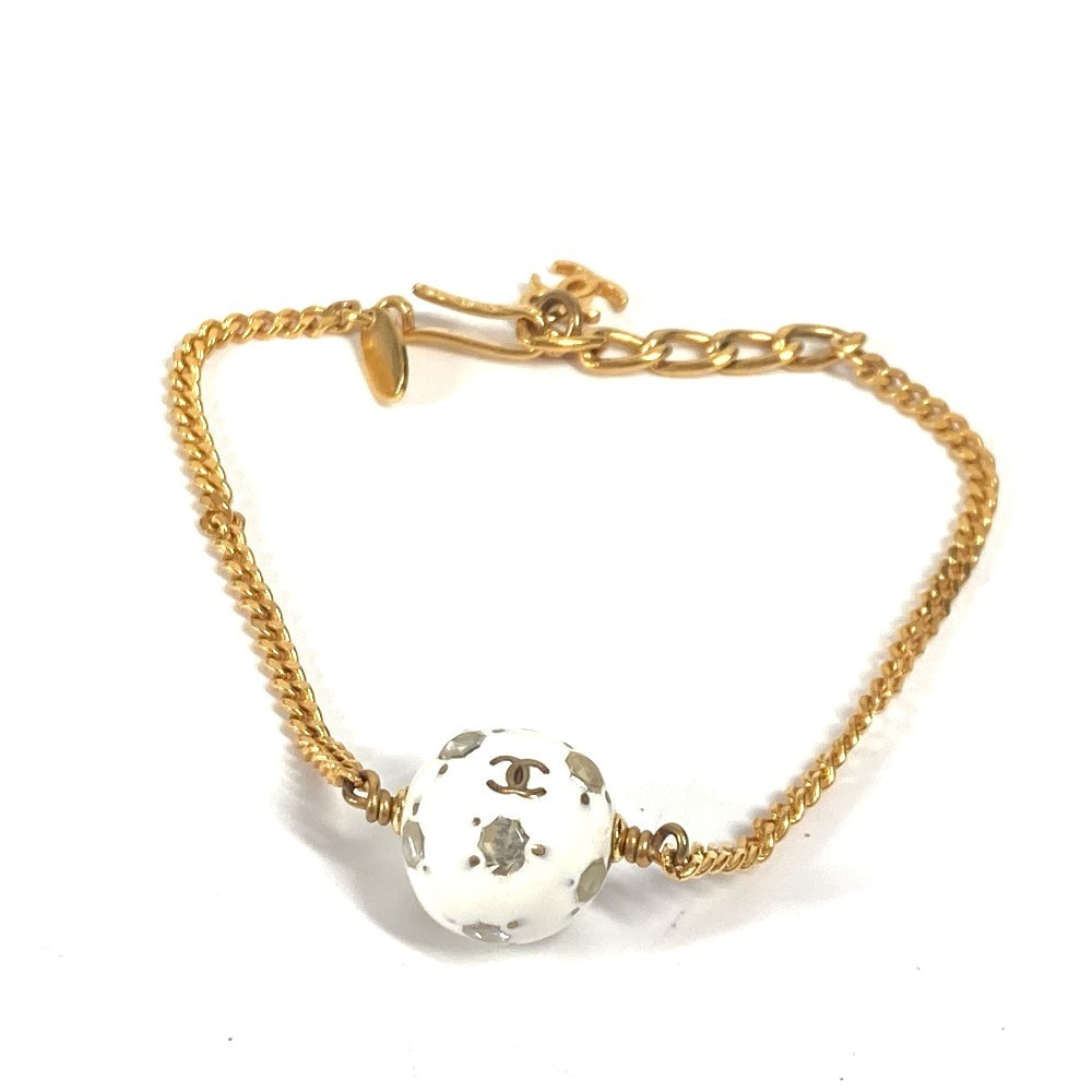 ブレスレット CC ココマーク ボール 98P アクセサリー チェーン メタル ホワイト 22,968円