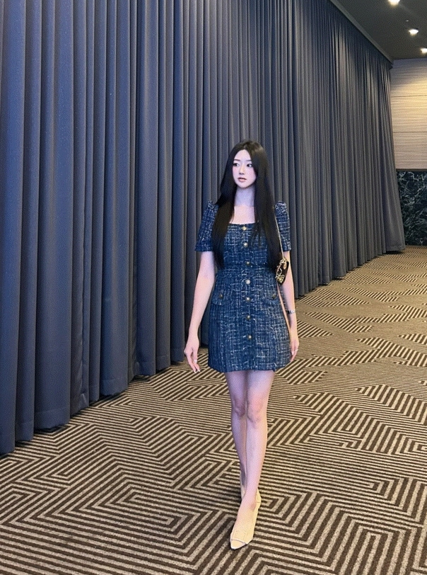 [*結婚式ルックおすすめ/女神ST] パフ ツイード ミニ ワンピース - ラブリー 高級美 OPS