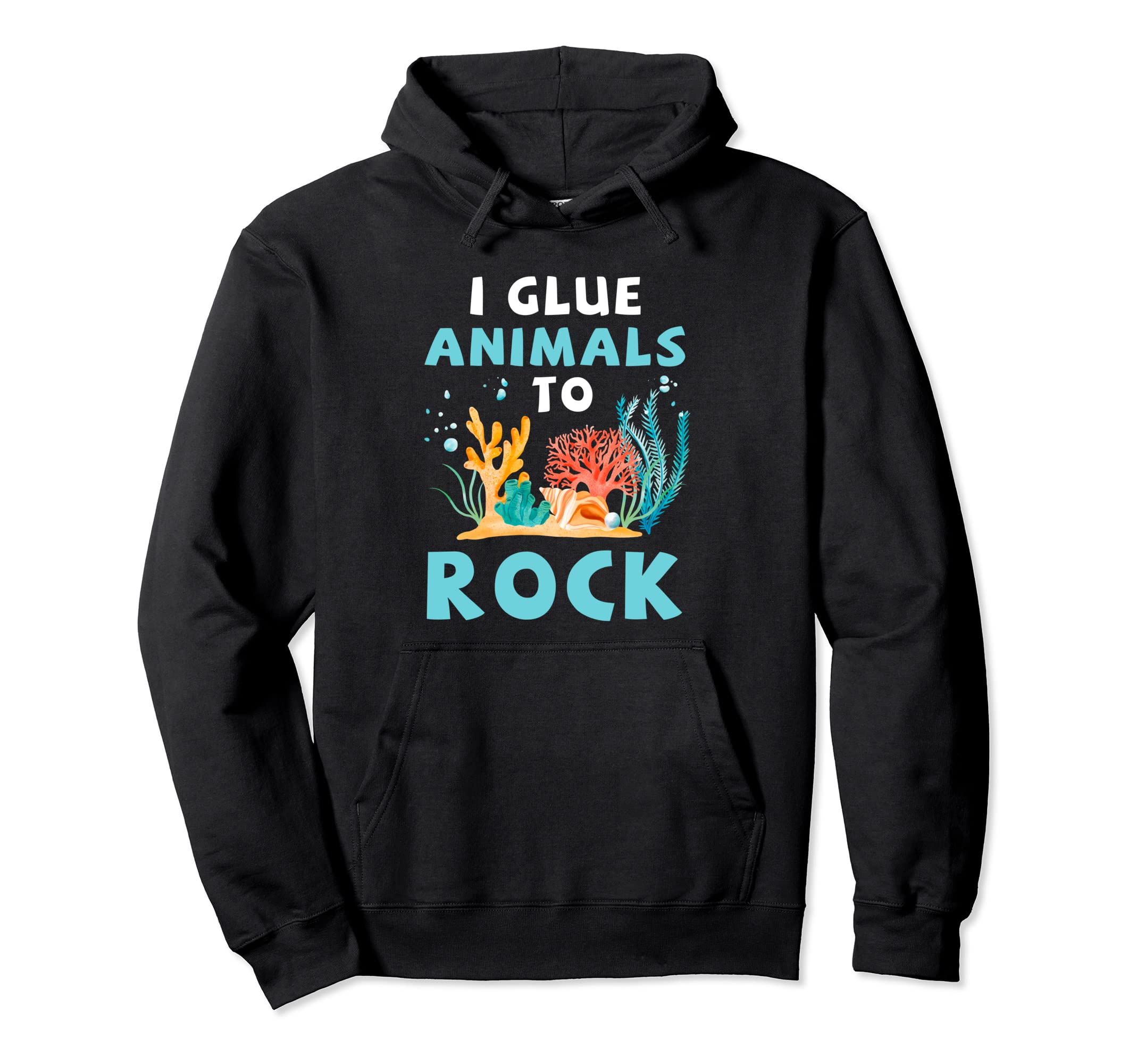 I Glue Animals To Rocks 面白い アクアリスト アクアリウム 水陸両用 パーカー
