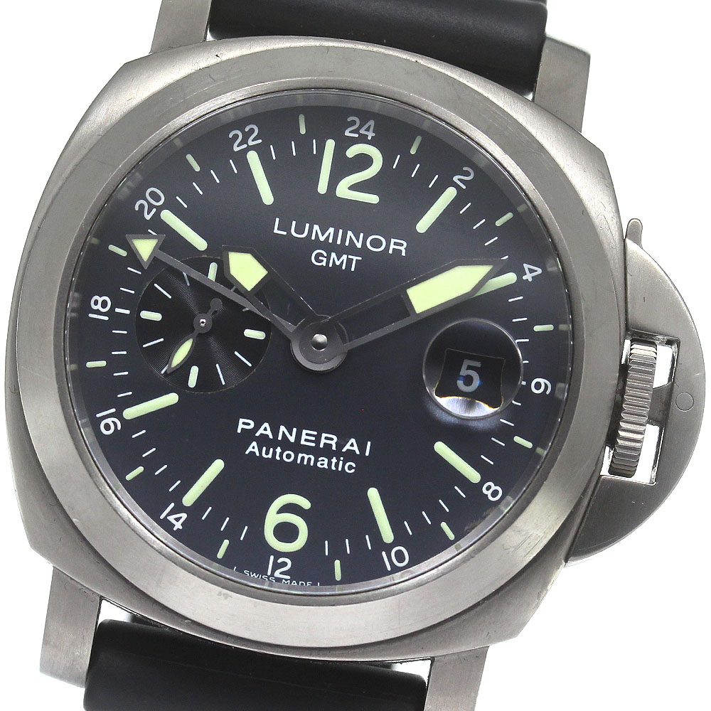 パネライ PANERAI PAM00089 ルミノール GMT 自動巻き メンズ 内箱付き_826945【中古】