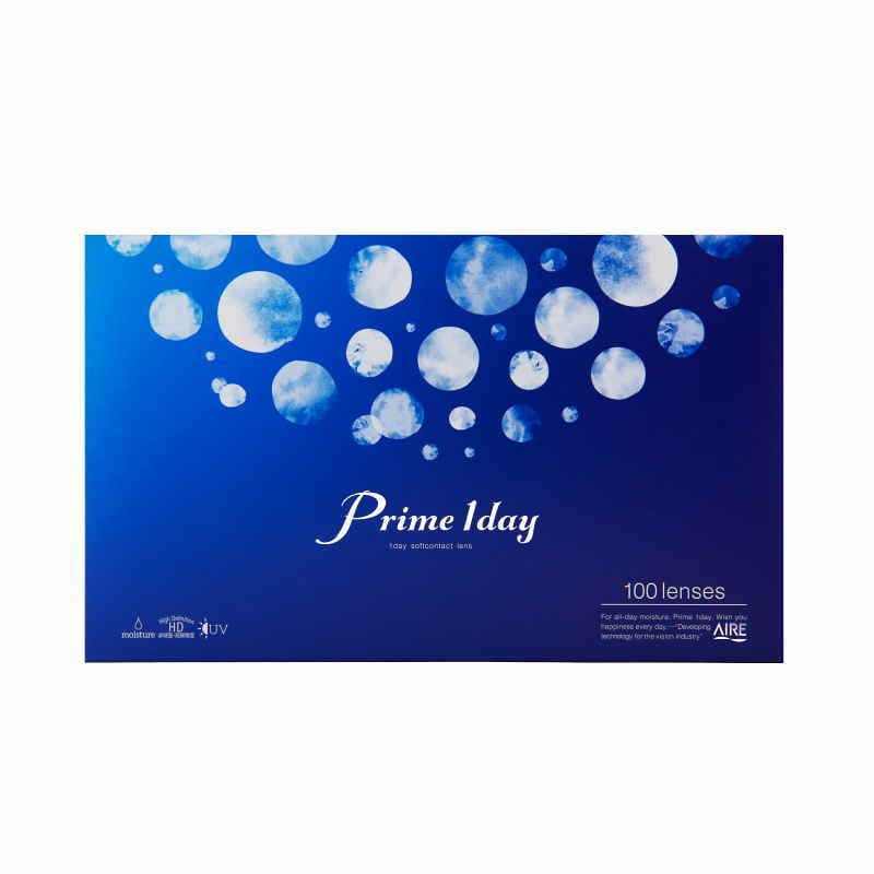クリアコンタクトレンズ プライム ワンデー UV Moisture 1箱100枚 含水率58%