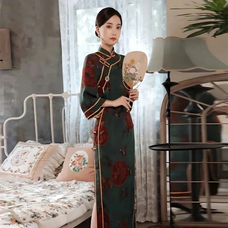 改善されたチャイナドレス2025年春風レトロオールド上海エレガントチャイナドレス 10,203円