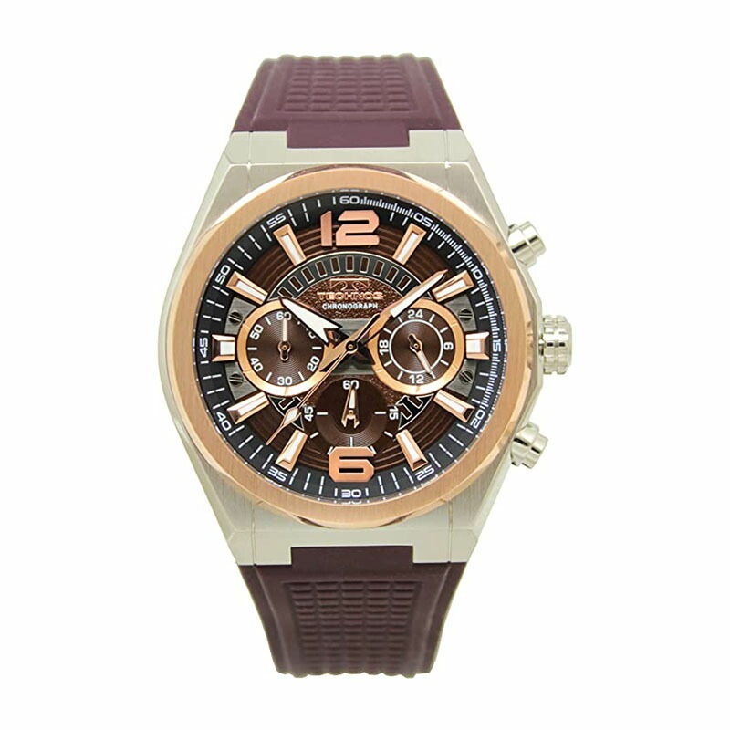 腕時計 T8B84PA クロノグラフ 10気圧防水 メンズ ブラウン 9,735円