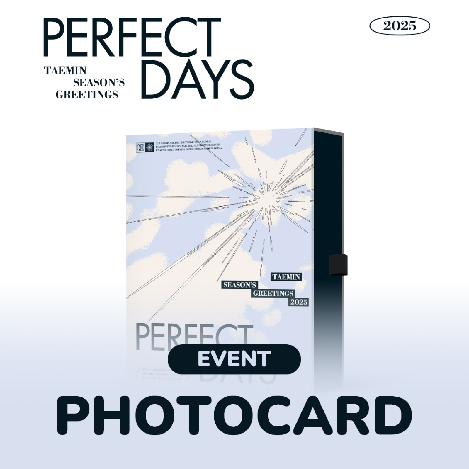【PRE-ORDER EVENT】 TAEMIN ( of SHinee ) - 2025 SEASONS GREETINGS [ Perfect Days ] + WITHMUU PHOTOCARD