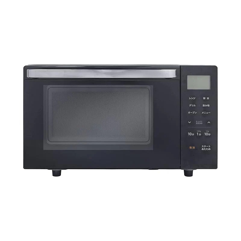 【即納】[山善] 電子レンジ オーブンレンジ 18L トースト機能付き フラットテーブル オートメニュー18種 グリル 機能 ブラック YRJ-F182TV(B)