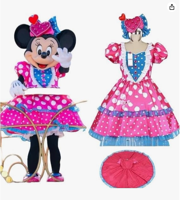 工場直売 即納！ ディズニー・パルパルーザ ミニー 髪飾り付き レプリカ衣装 コスプレ衣装