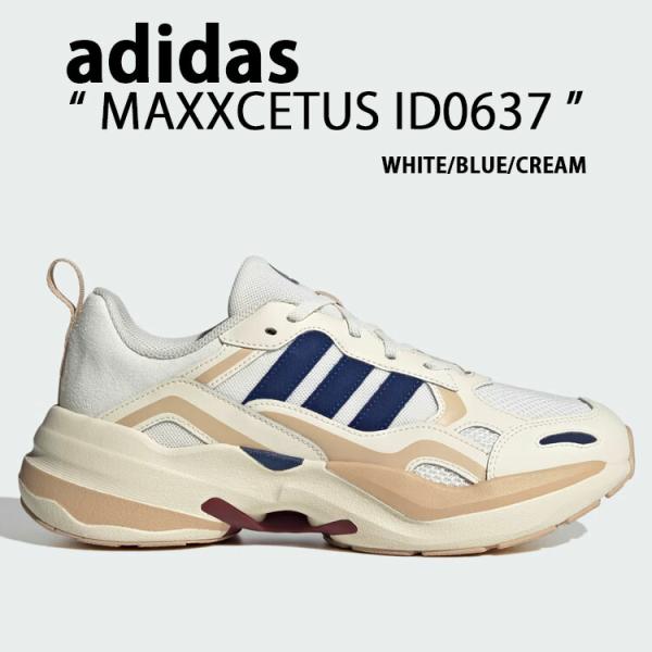 ID0637 スニーカー MAXXCETUS WHITE BLUE CREAM マックスキャターズ ダッドシューズ デイリーシューズ