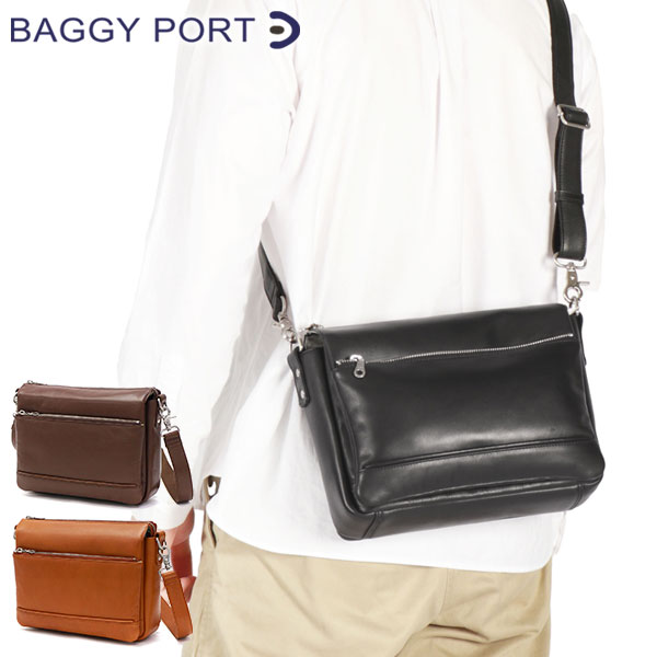 ショルダーバッグ メンズ レディース 大きめ 軽量 本革 レザー ファスナー 横型 A5 SOFT SMOOTH ZKM-3000