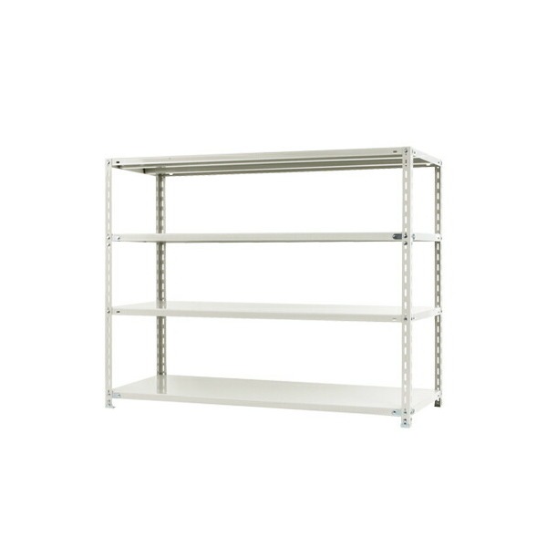 キタジマ 51010403401 スチールラック NC1500-12-4段 ホワイト メーカー直送