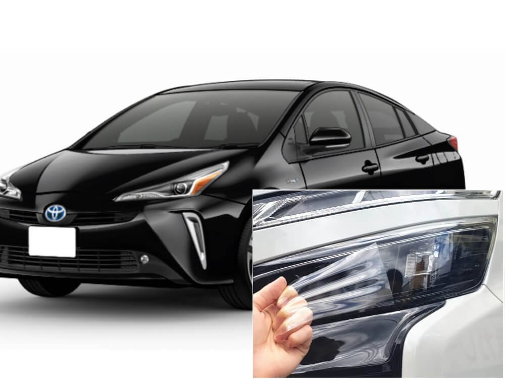 ヘッドライトプロテクションフィルム (プリウス ZVW51 後期) 車種専用 カット済み 左右セット ヘッドライト保護 ZVW51 平成30年12月 トヨタ用