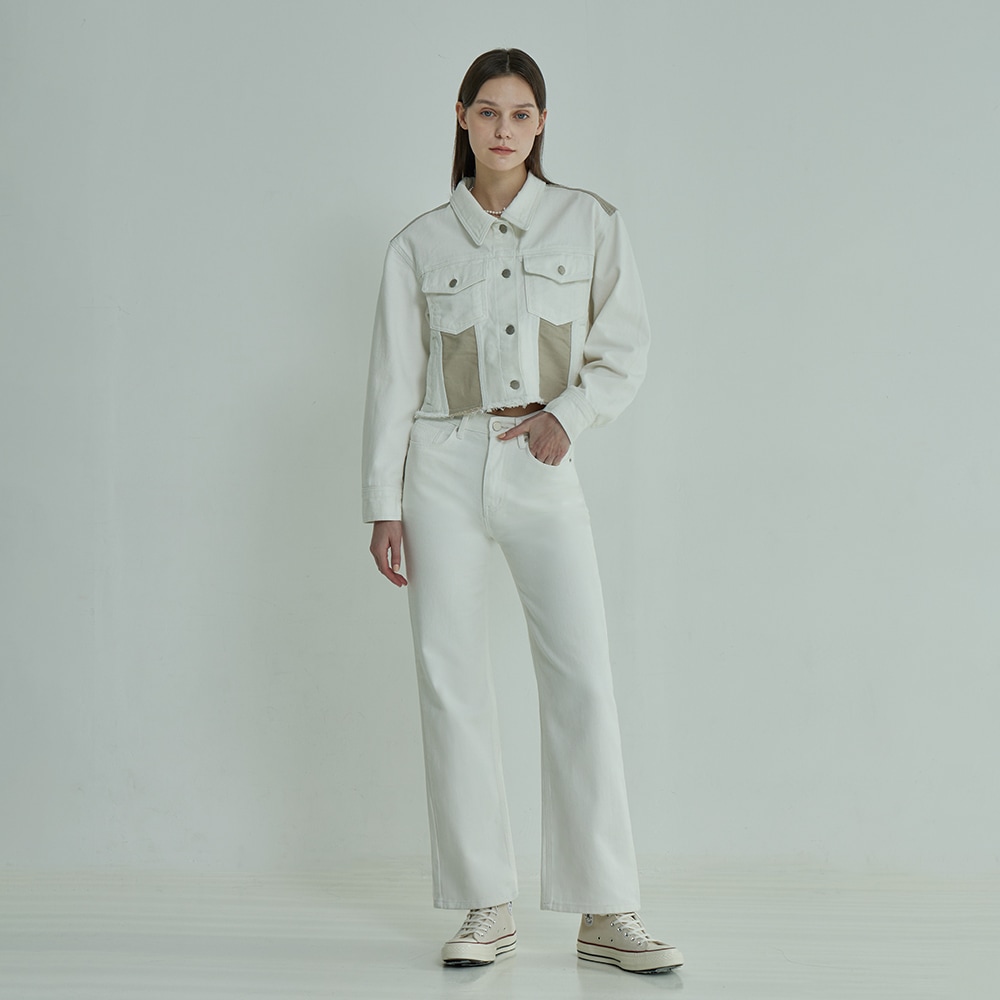 BASIC DENIM PANTS(WHITE, BLACK)