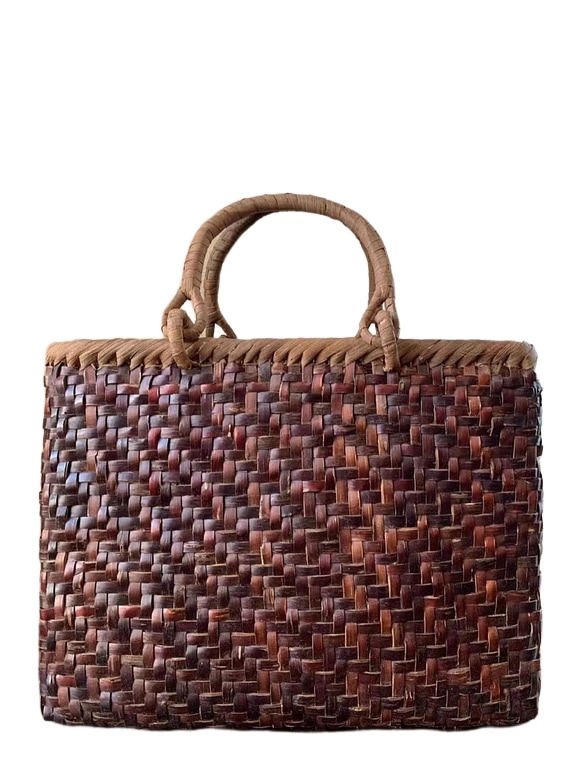 桜皮と山葡萄　手作り　かごバッグ　内布あり (約)幅31本体高さ24マチ11cm