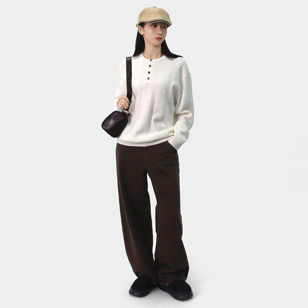 女性用冬アルパカ起毛ソフトデイリートゥイル綿パンツLPIG001